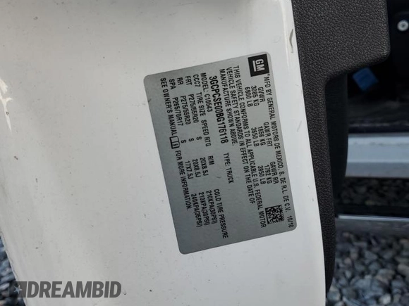 2011 Chevrolet Silverado 1500 LT with VIN 3GCPCSE00BG176118, listed as a Copart auction lot 48958465 with 110,538 mi miles and Salvage Title. Bid and sale history available at DreamBid. Image 12.