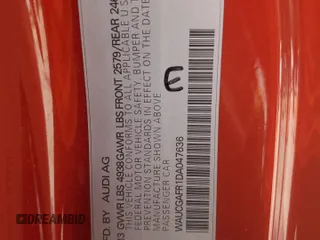 2013 Audi S5 Premium Plus z VIN WAUCGAFR1DA047636, wystawiony jako Copart lot #79562034 z przebiegiem 112 149 mil mil oraz Szkoda całkowita • Salvage title. Historia ofert i sprzedaży dostępna na DreamBid. Obrazek 13.