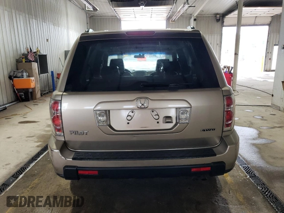 2007 Honda Pilot EX-L with VIN 2HKYF18757H534178, listed as a Copart auction lot 55444695 with 207,918 mi miles and Salvage Title. Bid and sale history available at DreamBid. Image 6.