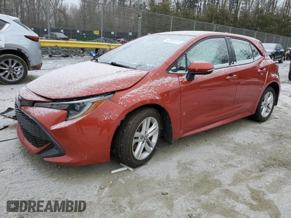 2019 Toyota Corolla Hatchback SE with VIN JTNK4RBE9K3043422, listed as a Copart auction lot 45981015 with 90,124 mi miles and Salvage Title. Bid and sale history available at carsss.com. Image 1.