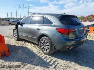 2014 Acura MDX Tech Pkg with VIN 5FRYD4H49EB023936, listed as a IAAI auction lot 41444462 with 191,571 mi miles. Bid and sale history available at carsss.com. Image 3.