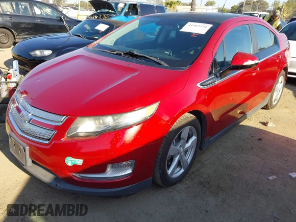 2012 Chevrolet Volt with VIN 1G1RE6E44CU126522, listed as a IAAI auction lot 41965231 with 67,532 mi miles and . Bid and sale history available at carsss.com. Image 2.
