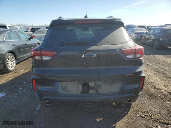 2023 Chevrolet TrailBlazer RS with VIN KL79MTSL4PB129147, listed as a Copart auction lot 44614095 with 25,439 mi miles and Salvage Title. Bid and sale history available at carsss.com. Image 6.