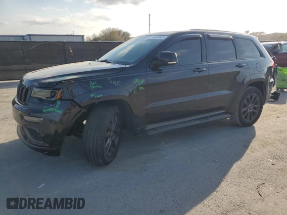 2018 Jeep Grand Cherokee High Altitude z VIN 1C4RJECG6JC278797, wystawiony jako Copart lot #46444605 z przebiegiem 125 748 mil mil oraz Szkoda całkowita • Salvage title. Historia ofert i sprzedaży dostępna na DreamBid. Obrazek 1.