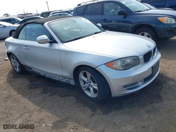 2010 BMW 1 Series 128i with VIN WBAUL7C58AVJ78135, listed as a IAAI auction lot 41615767 with 107,384 mi miles. Bid and sale history available at carsss.com. Image 1.