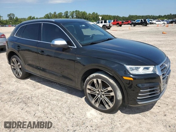 2018 Audi SQ5 Premium Plus with VIN WA1A4AFY8J2008827, listed as a Copart auction lot 70722004 with Not Provided miles and Salvage Title. Bid and sale history available at DreamBid. Image 4.