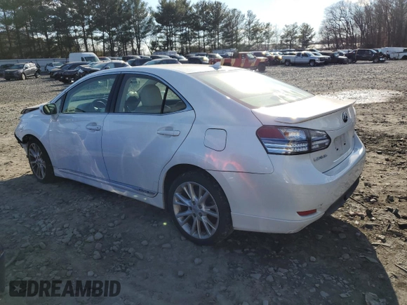 2010 Lexus HS 250h with VIN JTHBB1BA8A2019818, listed as a Copart auction lot 82401384 with 115,184 mi miles and Salvage Title. Bid and sale history available at DreamBid. Image 2.