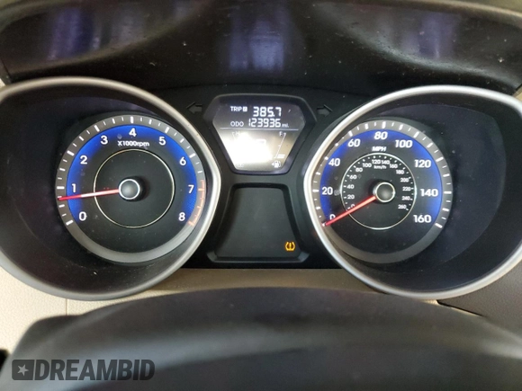 2013 Hyundai Elantra Limited with VIN KMHDH4AE7DU757368, listed as a Copart auction lot 47498945 with 123,936 mi miles and Salvage Title. Bid and sale history available at carsss.com. Image 9.