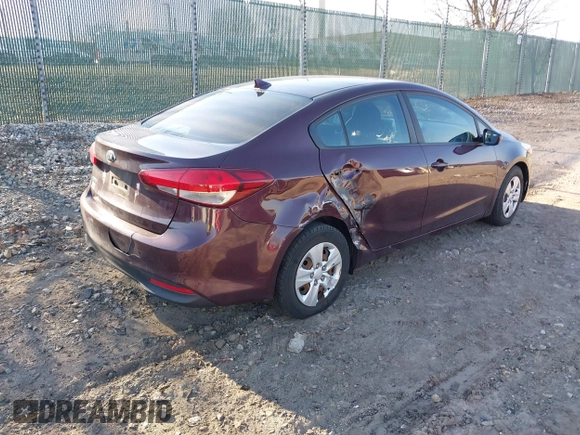 2017 Kia Forte LX with VIN 3KPFK4A77HE056947, listed as a IAAI auction lot 41768427 with 50,315 mi miles. Bid and sale history available at carsss.com. Image 4.