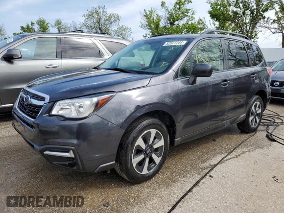 2018 Subaru Forester Premium with VIN JF2SJAECXJH534349, listed as a Copart auction lot 52827244 with 152,835 mi miles and Salvage Title. Bid and sale history available at carsss.com. Image 1.
