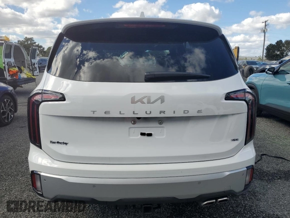 2024 Kia Telluride SX X-Line with VIN 5XYP5DGC2RG549861, listed as a Copart auction lot 81033054 with 24 mi miles and Salvage Title. Bid and sale history available at carsss.com. Image 6.