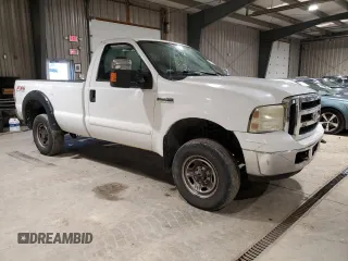 2006 Ford F-250 XL with VIN 1FTNF21506EA52363, listed as a Copart auction lot 52024205 with 112,177 mi miles and Salvage title. Bid and sale history available at DreamBid. Image 4.