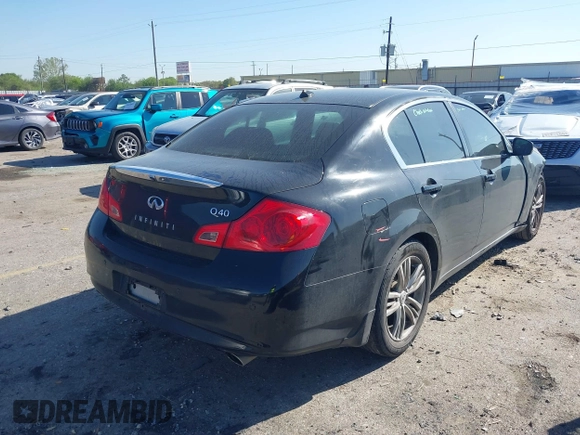 2015 Infiniti Q40 with VIN JN1CV6AP7FM500108, listed as a IAAI auction lot 41875863 with 160,855 mi miles. Bid and sale history available at carsss.com. Image 4.