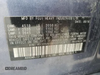2017 Subaru Legacy Limited with VIN 4S3BNAK66H3018241, listed as a Copart auction lot 60408985 with 99,965 mi miles and Salvage title. Bid and sale history available at DreamBid. Image 12.