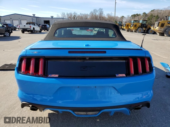 2017 Ford Mustang GT Premium with VIN 1FATP8FFXH5319509, listed as a Copart auction lot 45567855 with 43,612 mi miles and Salvage title. Bid and sale history available at DreamBid. Image 6.
