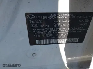 2019 Hyundai Elantra SEL with VIN 5NPD84LF4KH460401, listed as a IAAI auction lot 41826548 with 179,951 mi miles. Bid and sale history available at carsss.com. Image 9.