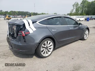 2018 Tesla Model 3 Long Range Battery with VIN 5YJ3E1EBXJF100415, listed as a Copart auction lot 53295825 with Not Provided miles and Salvage Title. Bid and sale history available at DreamBid. Image 3.
