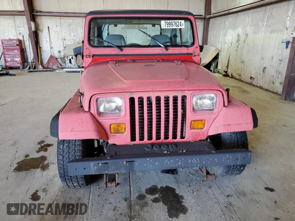 1989 Jeep Wrangler "S" with VIN 2J4FY19E5KJ102743, listed as a Copart auction lot 79997624 with 90,976 mi miles and Clean Title. Bid and sale history available at carsss.com. Image 5.