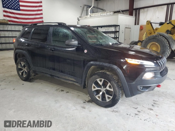 2016 Jeep Cherokee Trailhawk with VIN 1C4PJMBS7GW337774, listed as a Copart auction lot 55184885 with 161,567 mi miles and Salvage title. Bid and sale history available at DreamBid. Image 4.