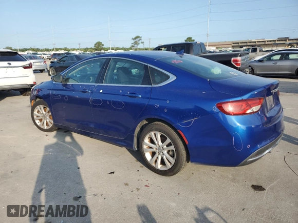 2015 Chrysler 200 Limited with VIN 1C3CCCAB1FN697104, listed as a Copart auction lot 58912235 with Not provided miles and Salvage title. Bid and sale history available at DreamBid. Image 2.