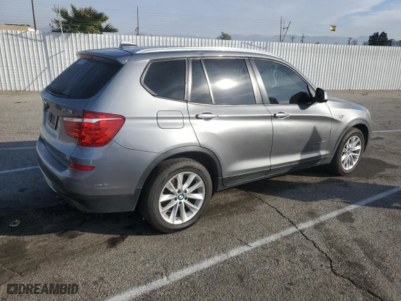 2017 BMW X3 sDrive28i with VIN 5UXWZ7C55H0T43879, listed as a Copart auction lot 43236315 with 161,205 mi miles and Salvage Title. Bid and sale history available at carsss.com. Image 3.