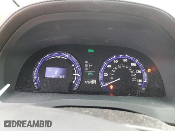 2010 Lexus HS 250h with VIN JTHBB1BA5A2006721, listed as a Copart auction lot 86219234 with 126,484 mi miles and Salvage Title. Bid and sale history available at DreamBid. Image 9.