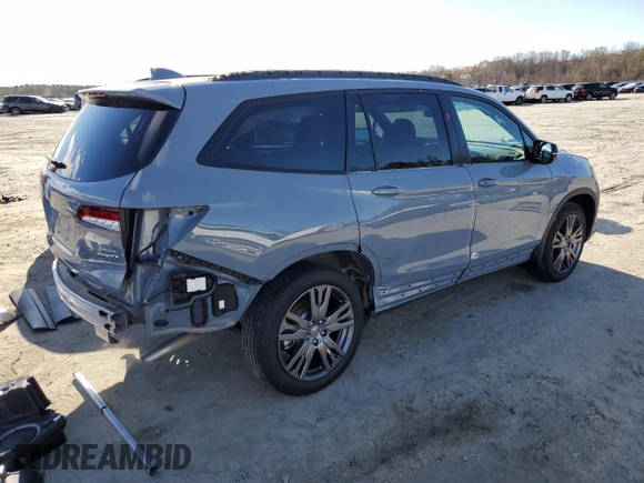 2022 Honda Pilot Sport with VIN 5FNYF6H30NB104015, listed as a Copart auction lot 80616794 with 17,647 mi miles and Clean Title. Bid and sale history available at DreamBid. Image 3.