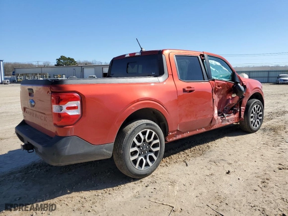 2024 Ford Maverick LARIAT with VIN 3FTTW8M39RRA75405, listed as a Copart auction lot 46689575 with 37,725 mi miles and Salvage Title. Bid and sale history available at carsss.com. Image 3.