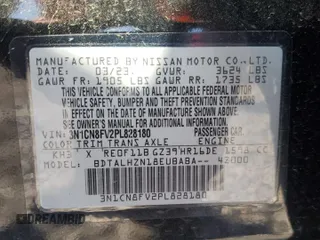 2023 Nissan Versa SR z VIN 3N1CN8FV2PL828180, wystawiony jako Copart lot #54613055 z przebiegiem 41 967 mil mil oraz Szkoda całkowita • Salvage title. Historia ofert i sprzedaży dostępna na DreamBid. Obrazek 13.