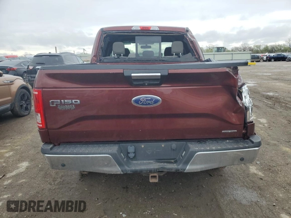 2015 Ford F-150 XLT with VIN 1FTEW1EFXFFA24559, listed as a Copart auction lot 51674285 with 91,192 mi miles and Salvage title. Bid and sale history available at DreamBid. Image 6.