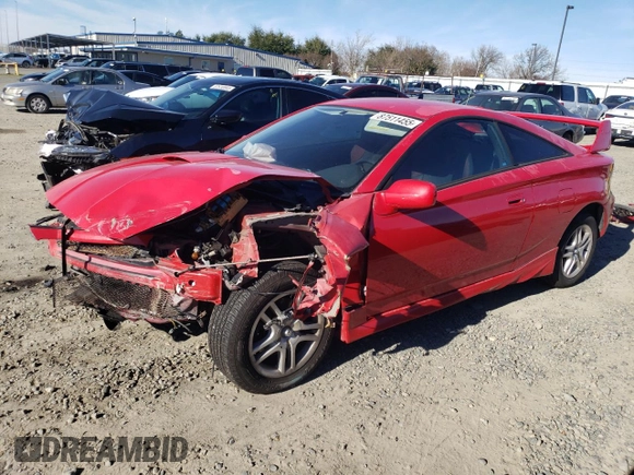 2003 Toyota Celica GT with VIN JTDDR32T930154307, listed as a Copart auction lot 87511455 with 247,922 mi miles and Salvage Title. Bid and sale history available at carsss.com. Image 1.