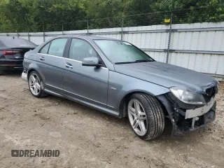 2012 Mercedes-Benz C 350 Sport with VIN WDDGF5HBXCR222096, listed as a Copart auction lot 72595324 with 134,915 mi miles and Salvage Title. Bid and sale history available at DreamBid. Image 4.