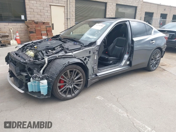 2019 Infiniti Q50 RED SPORT 400 with VIN JN1FV7AP4KM760849, listed as a IAAI auction lot 41774280 with 81,640 mi miles. Bid and sale history available at carsss.com. Image 19.