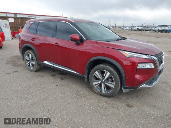 2021 Nissan Rogue Platinum with VIN JN8AT3DDXMW310514, listed as a IAAI auction lot 41836812 with 73,125 mi miles and . Bid and sale history available at DreamBid. Image 1.