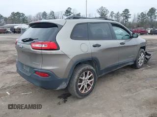 2017 Jeep Cherokee Sport with VIN 1C4PJMAB0HW567739, listed as a IAAI auction lot 41381622 with 120,217 mi miles. Bid and sale history available at carsss.com. Image 4.