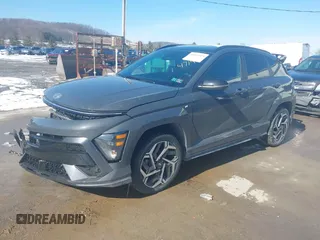 2024 Hyundai Kona N Line with VIN KM8HACA34RU034714, listed as a IAAI auction lot 41561923 with 15,137 mi miles. Bid and sale history available at carsss.com. Image 17.