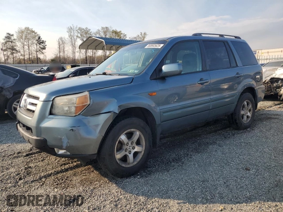 2007 Honda Pilot EX-L with VIN 2HKYF18567H534074, listed as a Copart auction lot 50892625 with 246,702 mi miles and Salvage Title. Bid and sale history available at carsss.com. Image 1.