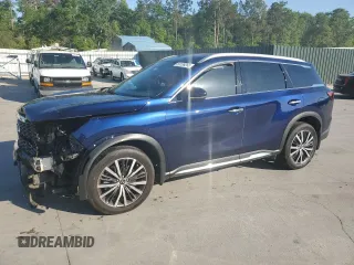 2023 Infiniti QX60 Sensory z VIN 5N1DL1GS2PC345895, wystawiony jako Copart lot #53189265 z przebiegiem 25 865 mil mil oraz Szkoda całkowita • Salvage title. Historia ofert i sprzedaży dostępna na DreamBid. Obrazek 1.