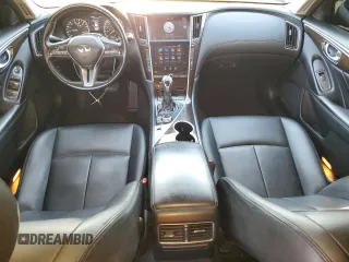 2018 Infiniti Q50 3.0t LUXE with VIN JN1EV7APXJM590796, listed as a Copart auction lot 47481395 with 91,360 mi miles and Salvage Title. Bid and sale history available at carsss.com. Image 8.