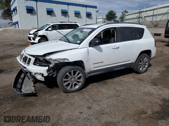 2016 Jeep Compass Sport with VIN 1C4NJDBB7GD725574, listed as a Copart auction lot 58993135 with Not provided miles and Salvage title. Bid and sale history available at DreamBid. Image 1.