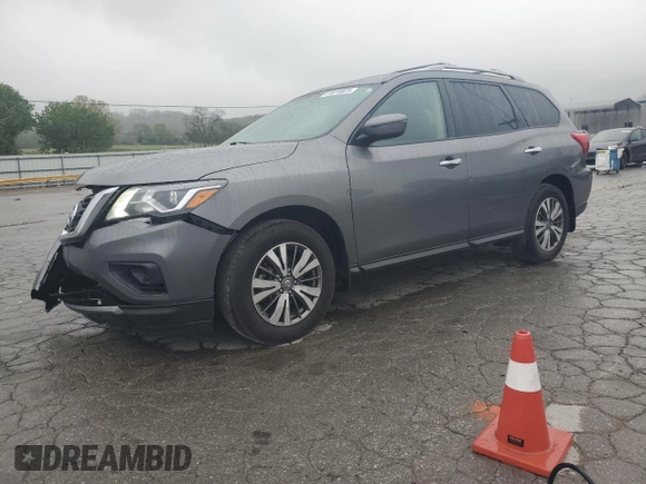 2019 Nissan Pathfinder S with VIN 5N1DR2MN8KC639149, listed as a Copart auction lot 51819025 with 80,056 mi miles and Salvage title. Bid and sale history available at DreamBid. Image 1.