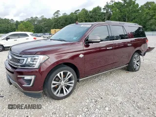 2021 Ford Expedition Max King Ranch with VIN 1FMJK1PT0MEA51104, listed as a Copart auction lot 59255375 with 84,317 mi miles and Salvage title. Bid and sale history available at DreamBid. Image 1.