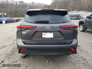 2021 Toyota Highlander XLE with VIN 5TDGZRAH1MS041527, listed as a Copart auction lot 43322245 with 76,996 mi miles and Salvage Title. Bid and sale history available at carsss.com. Image 6.