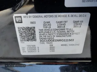 2024 Chevrolet Silverado 1500 LTZ with VIN 3GCUDGED5RG111503, listed as a Copart auction lot 74973234 with Not Provided miles and Non Repairable. Bid and sale history available at DreamBid. Image 13.