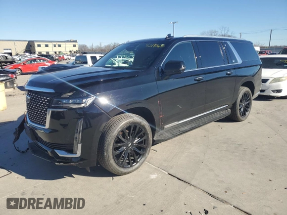 2021 Cadillac Escalade ESV Premium Luxury z VIN 1GYS4KKL6MR181469, wystawiony jako Copart lot #42195695 z przebiegiem 93 844 mil mil oraz Szkoda całkowita • Salvage title. Historia ofert i sprzedaży dostępna na DreamBid. Obrazek 1.