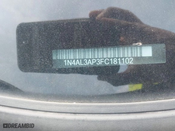 2015 Nissan Altima 2.5 S with VIN 1N4AL3AP3FC181102, listed as a IAAI auction lot 41925358 with 169,266 mi miles. Bid and sale history available at carsss.com. Image 9.