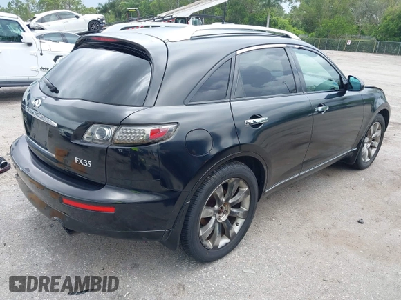 2005 Infiniti FX with VIN JNRAS08U35X106723, listed as a IAAI auction lot 42621543 with 170,558 mi miles and . Bid and sale history available at DreamBid. Image 4.