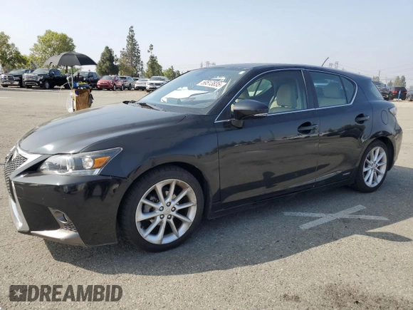 2013 Lexus CT 200h with VIN JTHKD5BH8D2123969, listed as a Copart auction lot 59513835 with 90,176 mi miles and Salvage title. Bid and sale history available at DreamBid. Image 1.