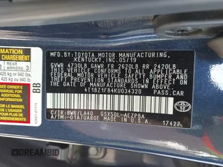 2019 Toyota Avalon XLE with VIN 4T1BZ1FB4KU034320, listed as a IAAI auction lot 41747802 with 73,064 mi miles. Bid and sale history available at carsss.com. Image 9.