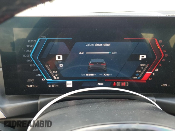 2023 BMW M3 Competition xDrive z VIN WBS43AY07PFR10800, wystawiony jako Copart lot #50604115 z przebiegiem 15 898 mil mil oraz Czysty tytuł • Clean title. Historia ofert i sprzedaży dostępna na DreamBid. Obrazek 9.